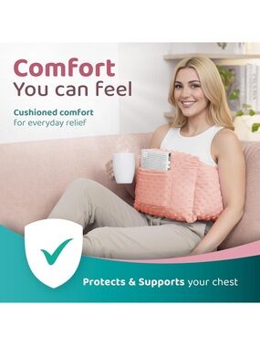 Post Mastectomy recovery Surgery Chest Support Cushion Pillow in Blush Pink